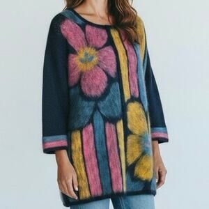 Anthropologie Troubadour Open Front Felt Tailored Sweater
